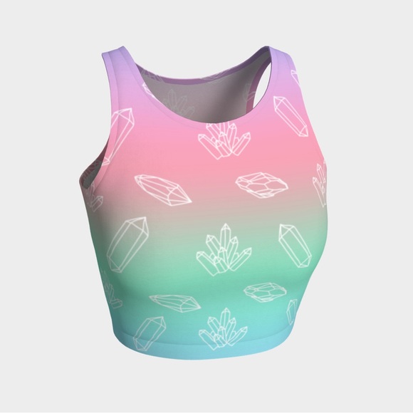 Ombré crystal 2 piece rave outfit - Picture 4 of 5